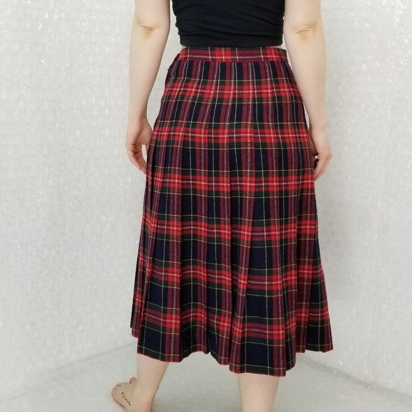 SOLD🌈1970s Barclay Square tartan midi skirt - Picture 2 of 6